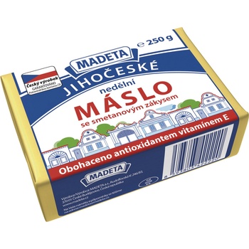 Madeta Jihočeské Máslo nedělní 77% 250 g