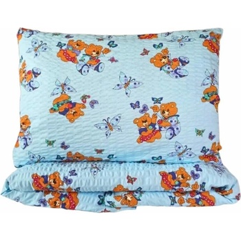 Margitex povlečení Medvídek modrý krep 90 x 130 cm 40 x 60 cm