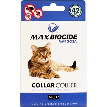 Max Biocide Collar Obojek proti klíšťatům a blechám pro kočky 42 cm