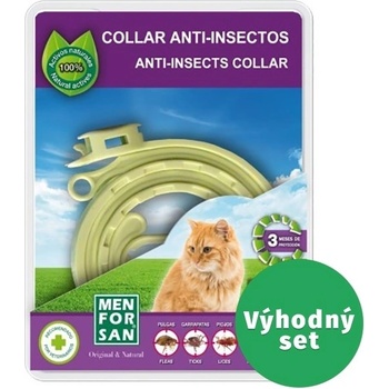 Menforsan Přírodní obojek pro kočky odpuzující klíšťata a blechy 30 cm 2 ks