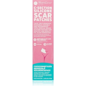 MomCare by Lina C-Section Silicone Scar Patches silikonové náplasti na jizvy po císařském řezu velikost S-M 3x15 cm 3 ks