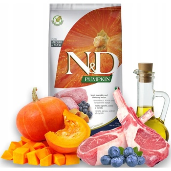 N&D Pumpkin Puppy Medium & Maxi Grain Free Lamb & Blueberry 12 kg