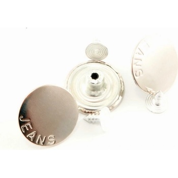 Narážecí knoflík - lesklá stříbrná - průměr 2 cm