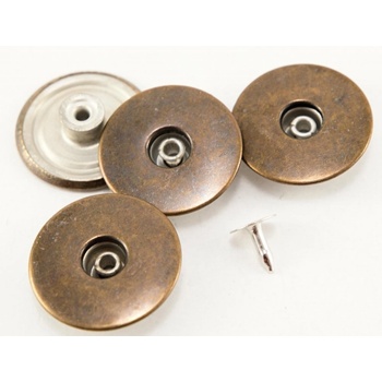 Narážecí knoflík - staromosazná - průměr 2,5 cm