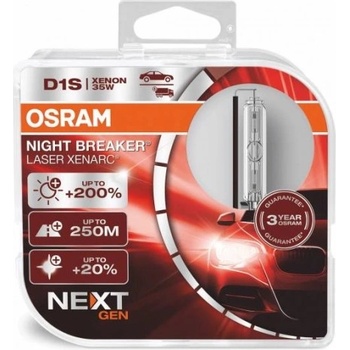 OSRAM XENONOVÁ VÝBOJKA XENARC D1S NIGHT BREAKER LASER +200% 35W 66140XNN