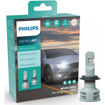 Philips Ultinon Pro5100 HL H7-LED PX26d 12/24V 12W 11972U51X2 2 ks