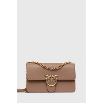 Pinko kožená kabelka hnědá 100941.A0F1