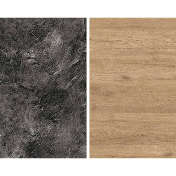 Polyform obkladová deska oboustranná mramor štípaný/dub zlatý 10x640x4100 mm