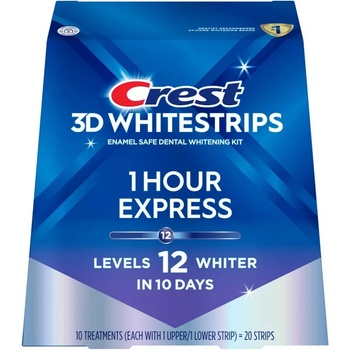 Procter & Gamble, Bělící pásky Crest 3D White 1-hour Express, 20 ks