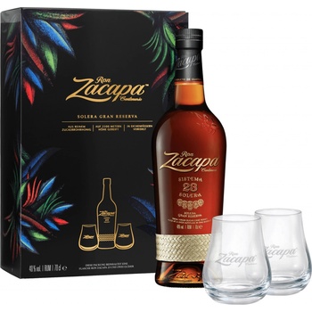 Ron Zacapa Centenario Solera 23y 40% 0,7 l (dárkové balení 2 sklenice)