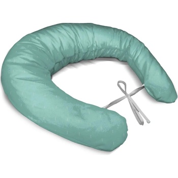 Sablio Těhotenský polštář Bílé čárky na tyrkysové