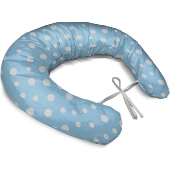 Sablio Těhotenský polštář Bílé puntíky na modré