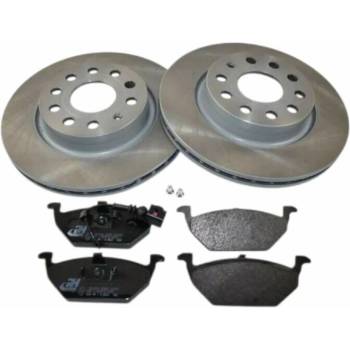 Sada přední brzdové kotouče + destičky AUDI SEAT ŠKODA OCTAVIA II VW