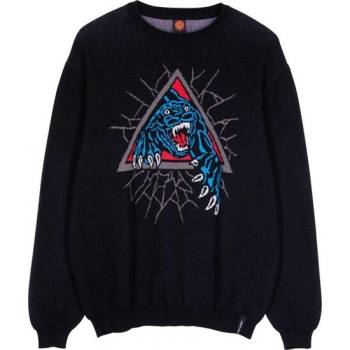 SANTA CRUZ mikina Natas SC Panther Knit Crew Black