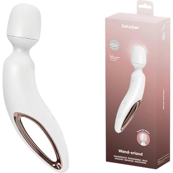 Satisfyer Masážní hlavice Wand erland bílá XXL výkonná vibrační masážní hlavice s USB nabíjením