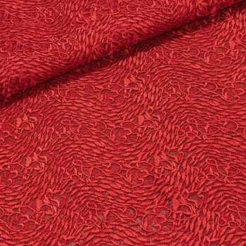 Šatovka / krajka B37765 elastická, červená, š.125cm (látka v metráži)