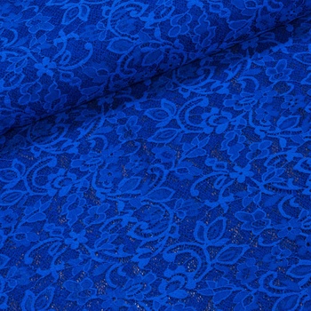 Šatovka / krajka LILI 13 elastická, královsky modrá, š.150cm (látka v metráži)
