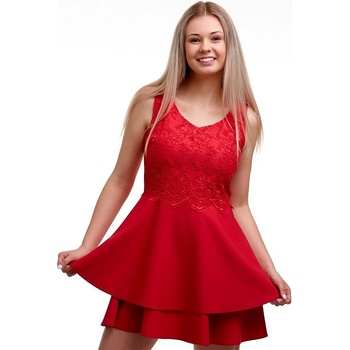 Šaty dámské na ples 1A0571 červená