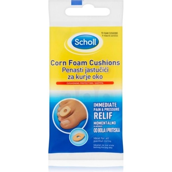Scholl Corn Foam Cushions ochranný polštářek na kuří oka a mozoly 9 ks