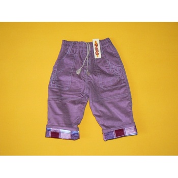 Shara zateplené manšestrové kalhoty fialová