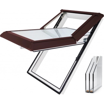 Skylight SUPRO Bílá/Hnědá 78 x 118 cm