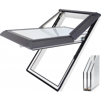 Skylight SUPRO Bílá/Šedá 114 x 118 cm
