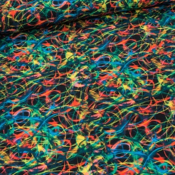 Softshell zimní 6-23124, barevné šmouhy 310g/m2, š.147cm (látka v metráži)