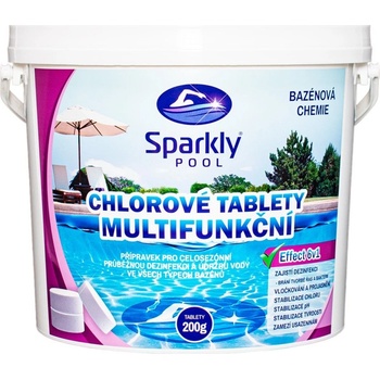 Sparkly POOL Chlorové tablety multifunkční 6v1 MAXI 3 kg