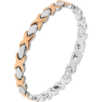 Šperky eshop ocelový stříbrné a zlaté barvy články X lístky magnety SP15.07
