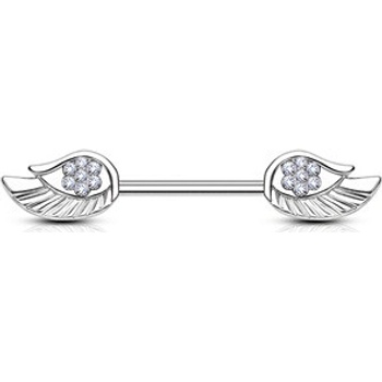 Šperky4U Ozdobný piercing do bradavky andělská křídla BR01027