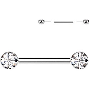 Šperky4U piercing do bradavky titan Push In TIT1406-C