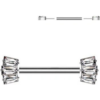 Šperky4U piercing do bradavky titan Push In TIT1409-C