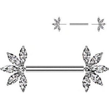 Šperky4U piercing do bradavky titan Push In TIT1410-C