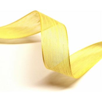 Stuha Dobruška Dekorační stuha plátnová 25mm 460254 - více barev stuha: 243 žlutá