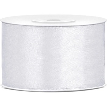 Stuha saténová bílá 38 mm, délka 25 m