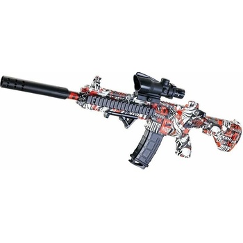 Sunny Blaster M416, zmenšená útočná puška na vodní gelové kuličky s příslušenstvím, červená Medium M416