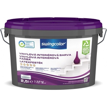 Swingcolor Vinylová barva, sněhobílá, polomatná, 2,5 l 6211 T02,5 0