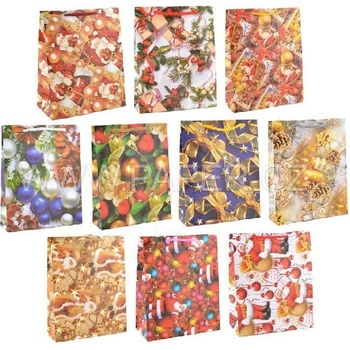 Taška papírová - N vánoční 21x28x7cm