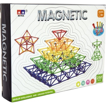 Teddies Magnetická stavebnice 250 ks