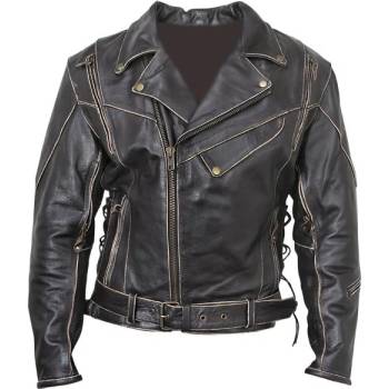 Terminator kožený křivák s vyjímatelnými CE chrániči tmavě hnědý