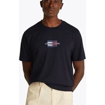 Tommy Hilfiger Flag Box Tee Modrá