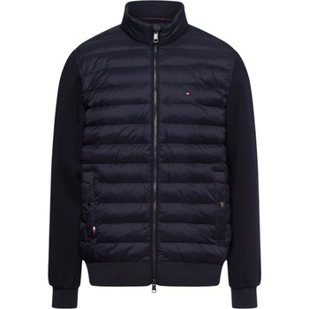 Tommy Hilfiger Mix Media Standing Collar modrý