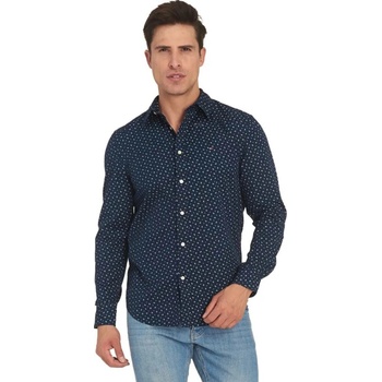 Tommy Hilfiger pánská košile MW0MW38559 tmavě modrá