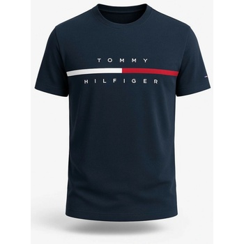 Tommy Hilfiger pánské tričko s krátkým rukávem Core Logo Tmavé