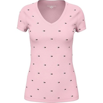 Tommy Hilfiger v-neck Tommy flag růžové
