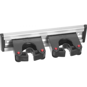 Toolflex Nástěnný držák na hole s kolejnicí Sestava 2 držáky + 20 cm kolejnička
