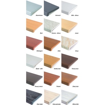 TOPSET Vnitřní parapet dřevotříska s nosem 580 mm