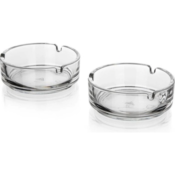 UH Popelník skleněný SUPER VALUE 10 cm čirý 2 ks