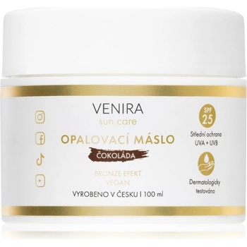 VENIRA opalovací máslo, bronze, SPF25 čokoláda, 100 ml