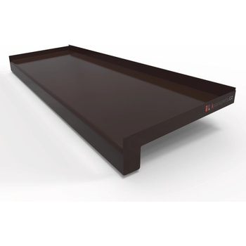 Venkovní pozink parapet s nosem 210x40 mm, hnědý